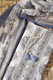 White Cotton Dress Material