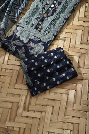 Blue & Green Cotton Dress Material