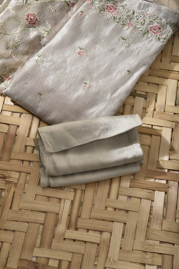 Light Green Tissue Silk Dress Material