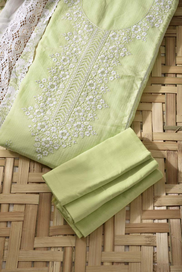 Mint Green Kota Cotton Dress Material