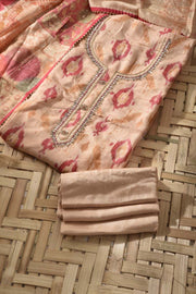 Golden Satin Cotton Dress Material