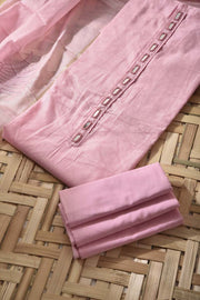 Baby Pink Silk Cotton Dress Material