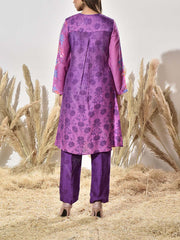 Purple Vasansi Silk Printed Co Ord Set