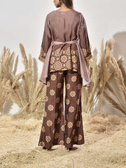 Brown Vasansi Silk Printed Co Ord Set