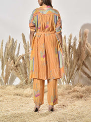 Mustard Yellow Vasansi Silk Kurta and Pant Set