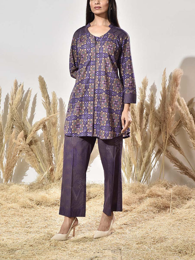 Blue Cotton Co Ord Set