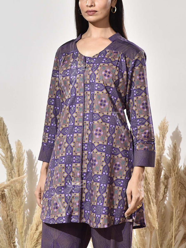 Blue Cotton Co Ord Set