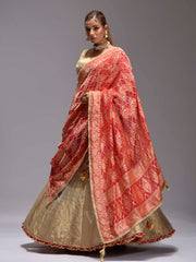 Golden Dola Silk Lehenga Set