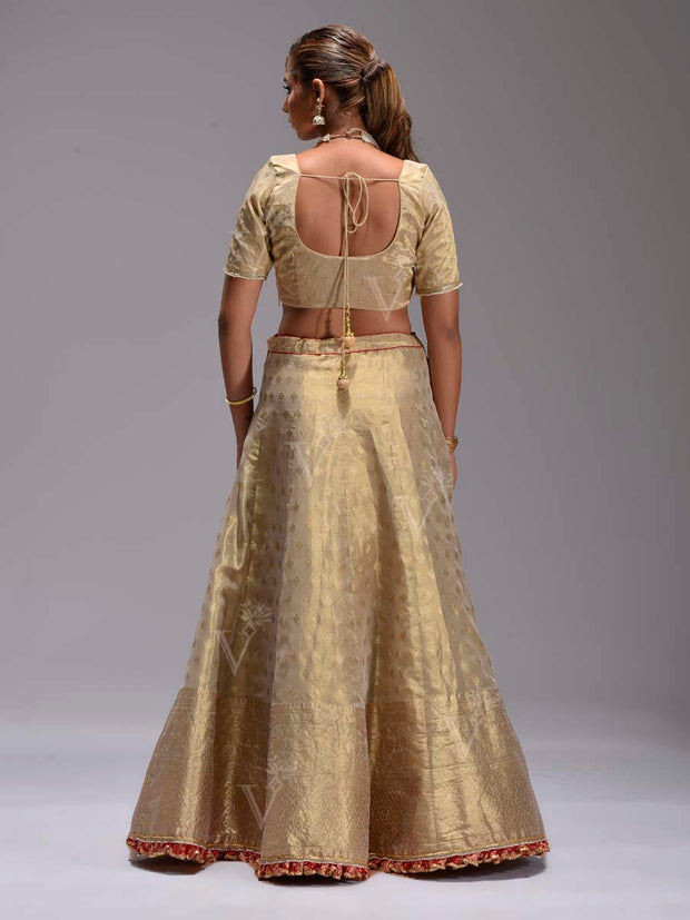 Golden Dola Silk Lehenga Set