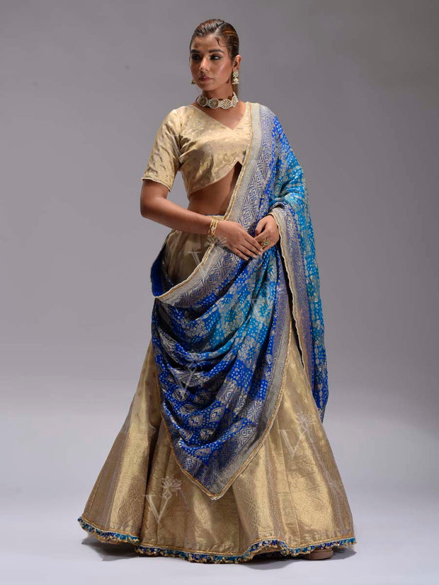 Golden Silk Dola Lehenga Set