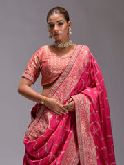 Rani Pink Dola Silk Lehenga Set