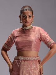 Dusty Pink Dola Silk LehengaSet