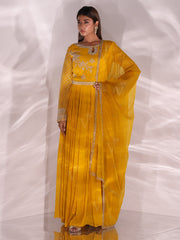 Mustard Georgette Gown