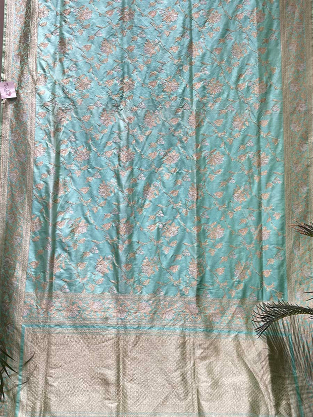 Light Green Banarasi Silk Saree