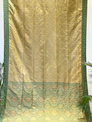 Mehandi Gren Banarasi Silk Saree