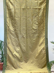 Mehandi Gren Banarasi Silk Saree