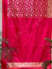 Pink Banarasi Silk Saree