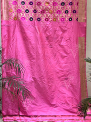 Pink Banarasi Silk Saree