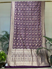 Purple Banarasi Silk Saree