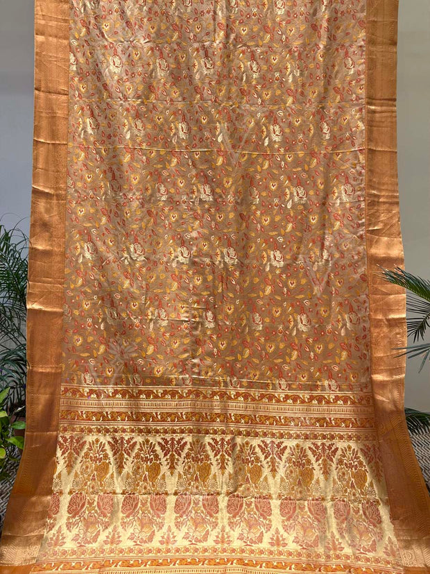 Golden Banarasi Silk Saree