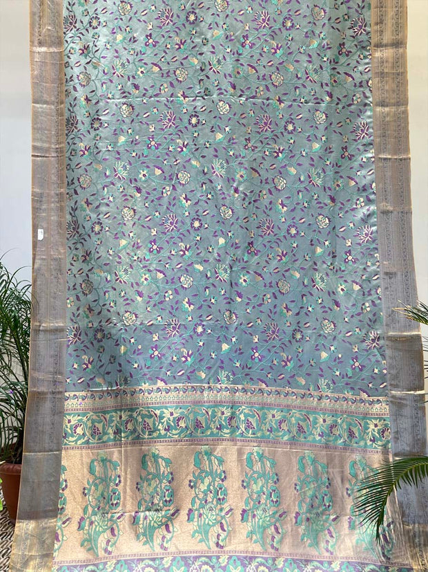 Teal Green Banarasi Silk Saree