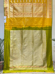 Yellow Banarasi Silk Saree