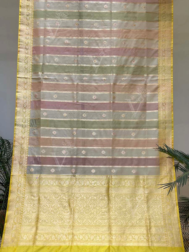 Multi Color Banarasi Silk Saree