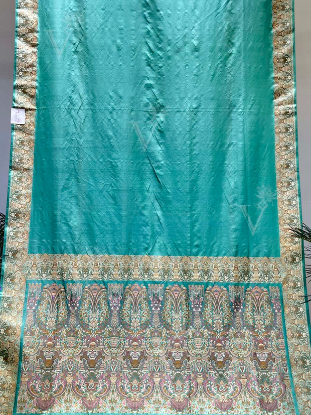 Sea Green Banarasi Silk Saree