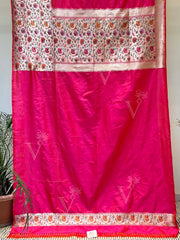 Rani Pink Banarasi Silk Saree