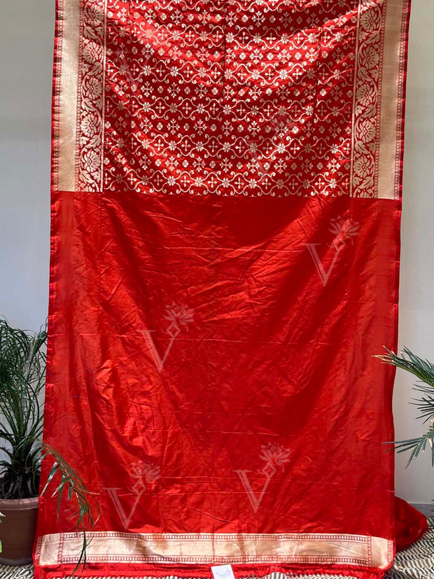 Red Banarasi Silk Saree