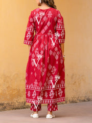 Pink Cotton Kurta Set
