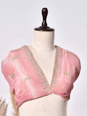 Onion Pink Tissue Silk Saree
