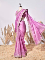 Purple Tissue Silk Saree