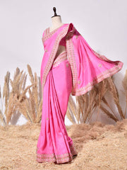 Pink Vasansi Silk Saree