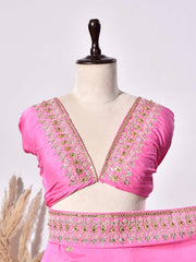 Pink Vasansi Silk Saree