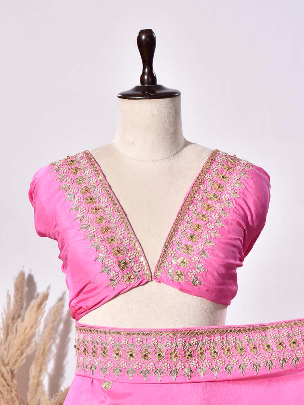 Pink Vasansi Silk Saree