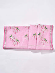 Pink Pure Kota Doria Saree