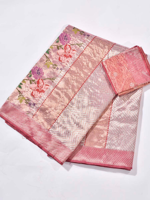 Pink Pure Kota Doria Saree