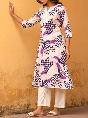 Off White Cotton Kurta Set