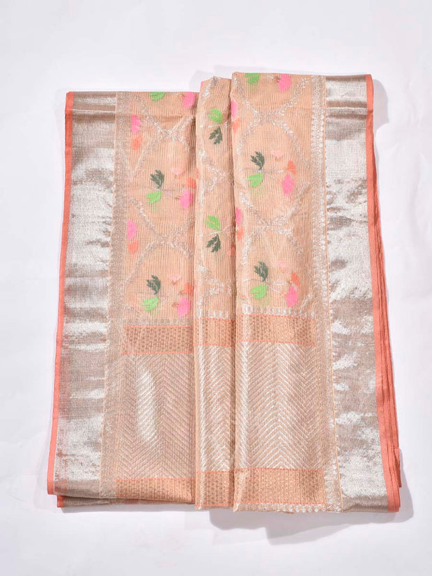 Beige Pure Kota Doria Saree