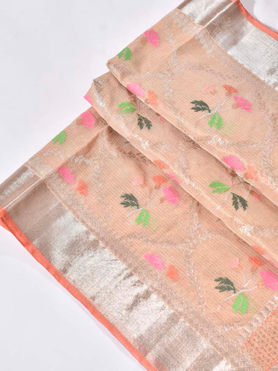 Beige Pure Kota Doria Saree