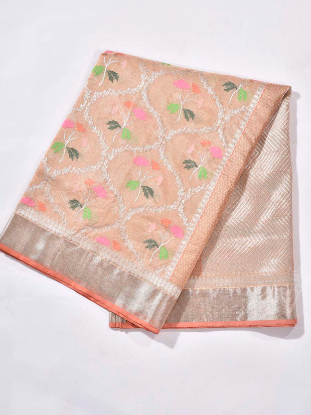 Beige Pure Kota Doria Saree