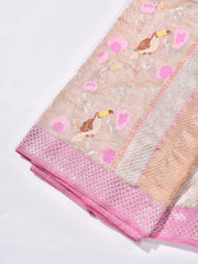 Beige Pure Kota Doria Saree