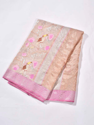 Beige Pure Kota Doria Saree
