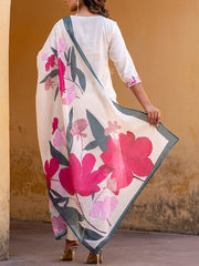 Off White Cotton Kurta Set
