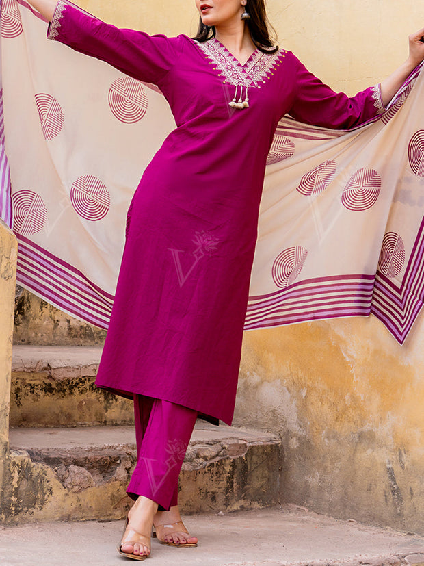 Rani Cotton Kurta Set