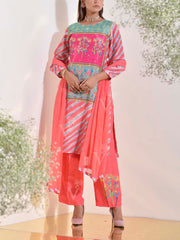 Flamingo Vasansi Silk Printed Suit Set