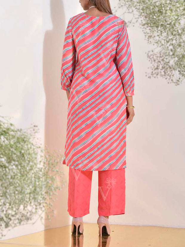 Flamingo Vasansi Silk Printed Suit Set