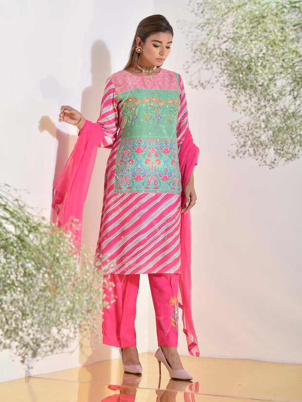 Pink Vasansi Silk Suit set