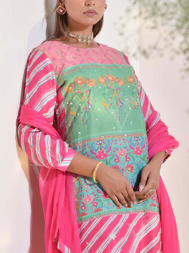 Pink Vasansi Silk Suit set